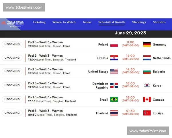 女排比赛开始时间解析及赛程安排全面了解